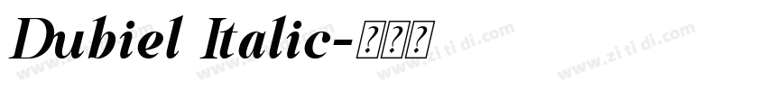 Dubiel Italic字体转换